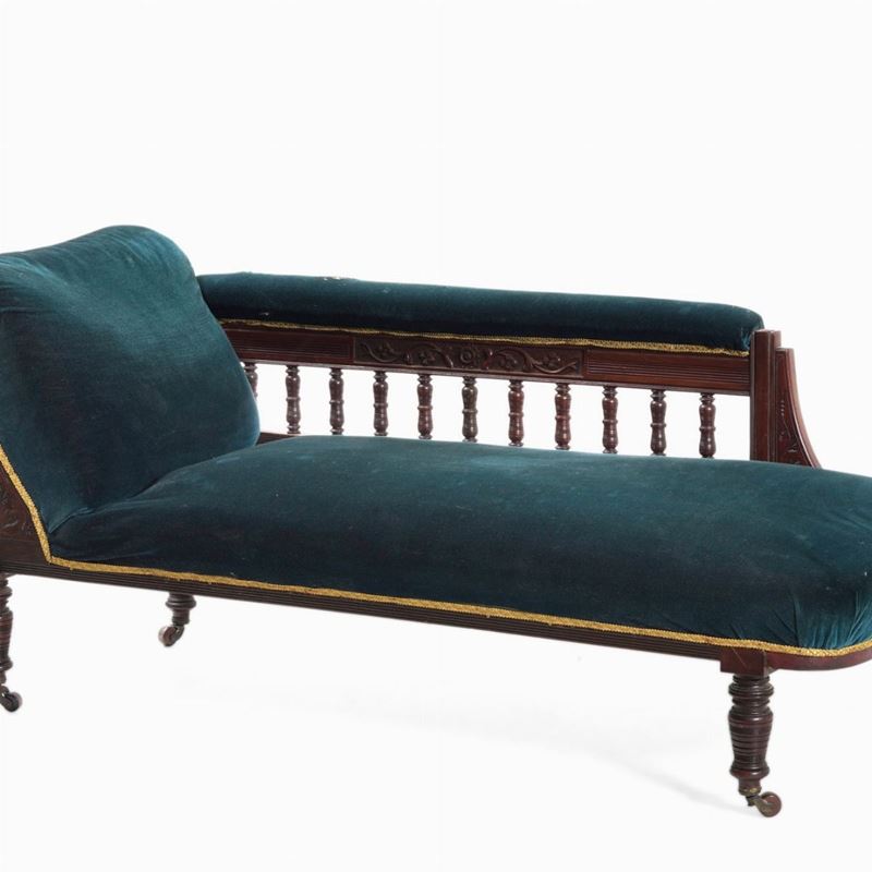 Dormeuse imbottita Carlo X in legno intagliato. XIX secolo  - Auction Antique September - Cambi Casa d'Aste