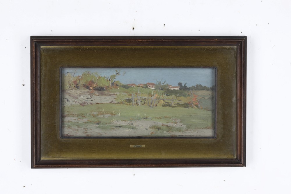 Gino Tommasi - Paesaggio, olio su tavola
