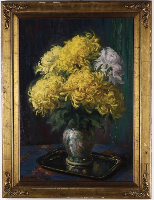 Scuola ungherese del XX secolo Vaso di fiori