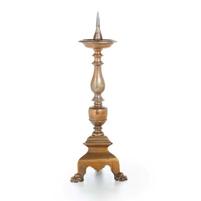 Candeliere in bronzo, altezza 52 cm
