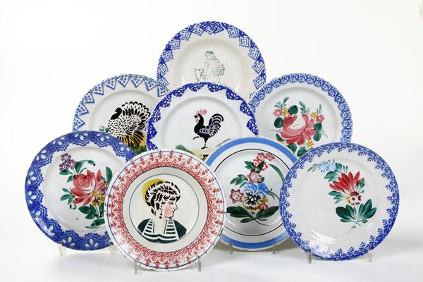 Otto piatti popolari. Veneto, seconda metà del XIX secolo.