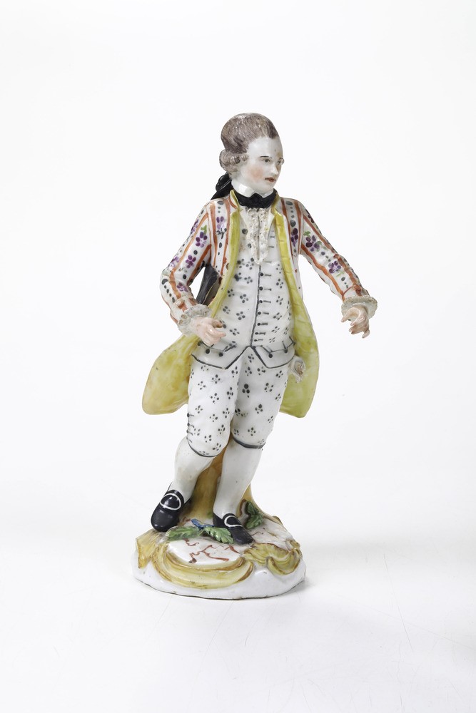 Due figurine in porcellana policroma, Veneto, XIX secolo