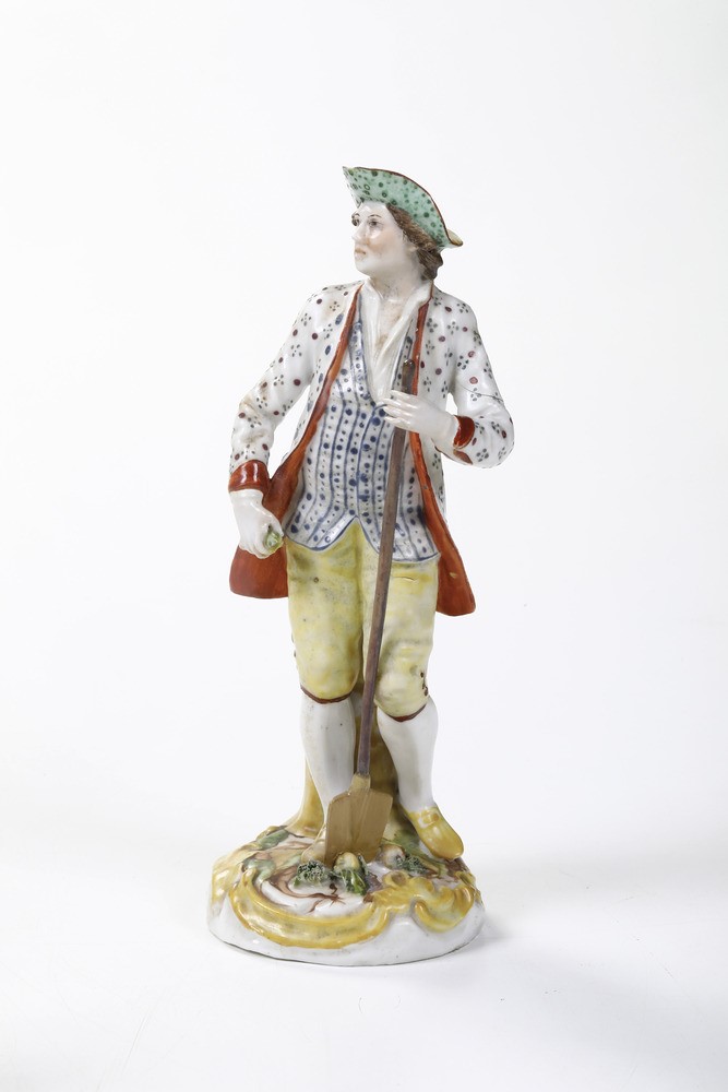 Due figurine in porcellana policroma, Veneto, XIX secolo