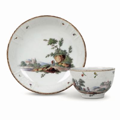 Tazza con Piattinogermania, Manifattura di Ludwigsburg, 1765 Circa