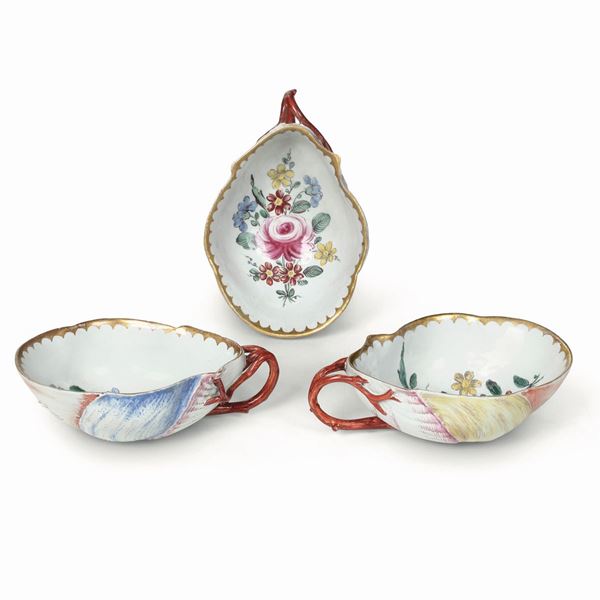 Tre sorbettiere Doccia, manifattura Ginori, 1790 circa 