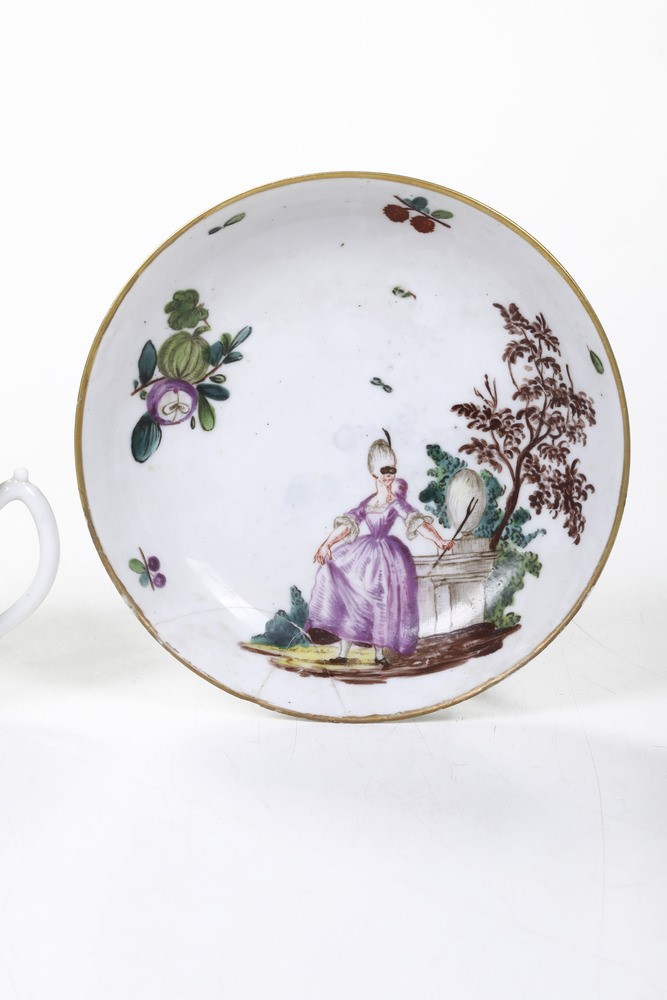 Tazza con Piattinovenezia, Manifattura Cozzi, 1770 Circa