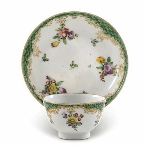 Tazza con piattino Venezia, Manifattura Cozzi, 1770 circa 