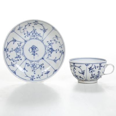 Tazza con Piattino.germania, Manifattura di Fürstenberg, 1753-1770.