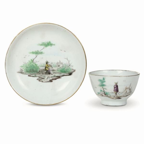 Tazza con piattino Nove, Manifattura Antonibon-Parolin, 1790-1800