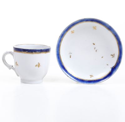 Tazza con Piattino.venezia, Manifattura Cozzi, Fine del XVIII Secolo.