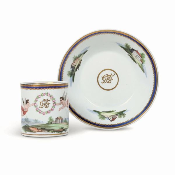 Tazza con piattino Treviso, Fontebasso, primo quarto del XIX secolo 