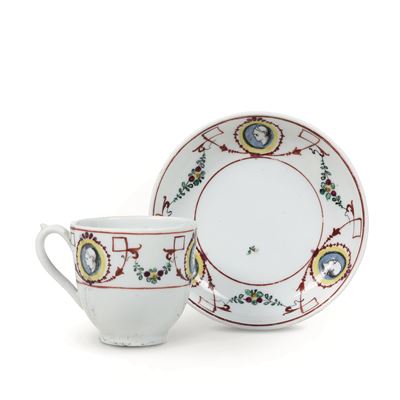 Tazza con Piattino Nove, Manifattura Antonibon-parolin, 1790-1800