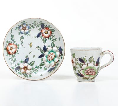 Una Tazza e un Piattino. Milano, Manifattura Pasquale Rubati o Felice Clerici, 1760–1780.