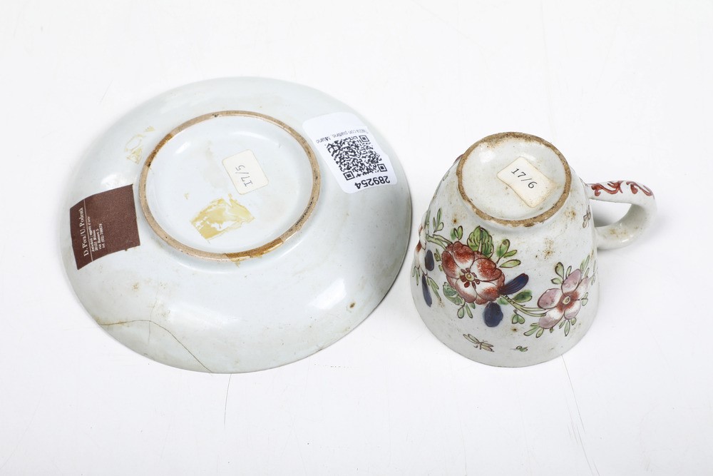Una Tazza e un Piattino. Milano, Manifattura Pasquale Rubati o Felice Clerici, 1760–1780.