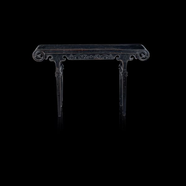 A fruitwood console table, China, 1800s
