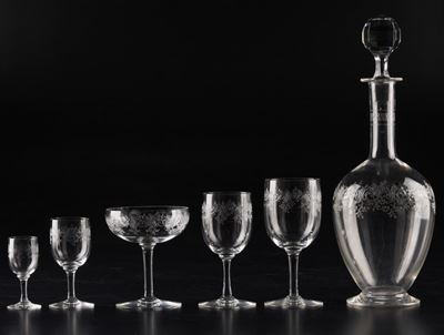 Servizio di Calici “sévigné”francia, Manifattura Baccarat, 1900-1930 Circa