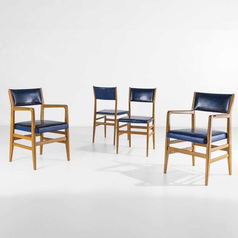 Gio Ponti : Due capotavola e due sedie  - Auction Design 200 - Cambi Casa d'Aste