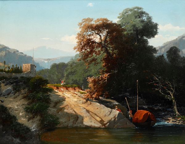 Ercole Calvi - Paesaggio, 1869