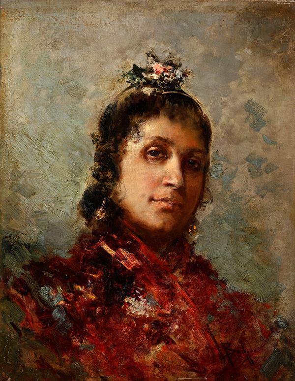 Scuola spagnola del XIX-XX secolo Ritratto femminile