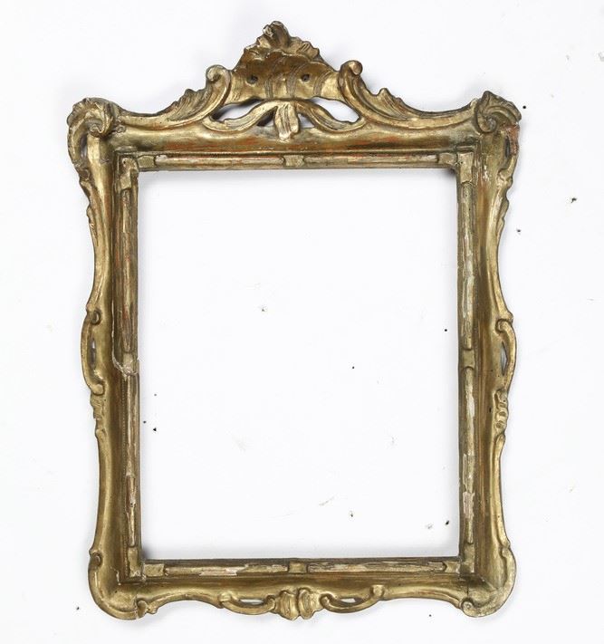 Cornice in legno sagomato e dorato. XVIII secolo  - Auction Antique Frames - Cambi Casa d'Aste