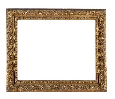 Cornice in Legno Dorato a Tre Ordini di Intaglio. Italia Centrale XVII Secolo