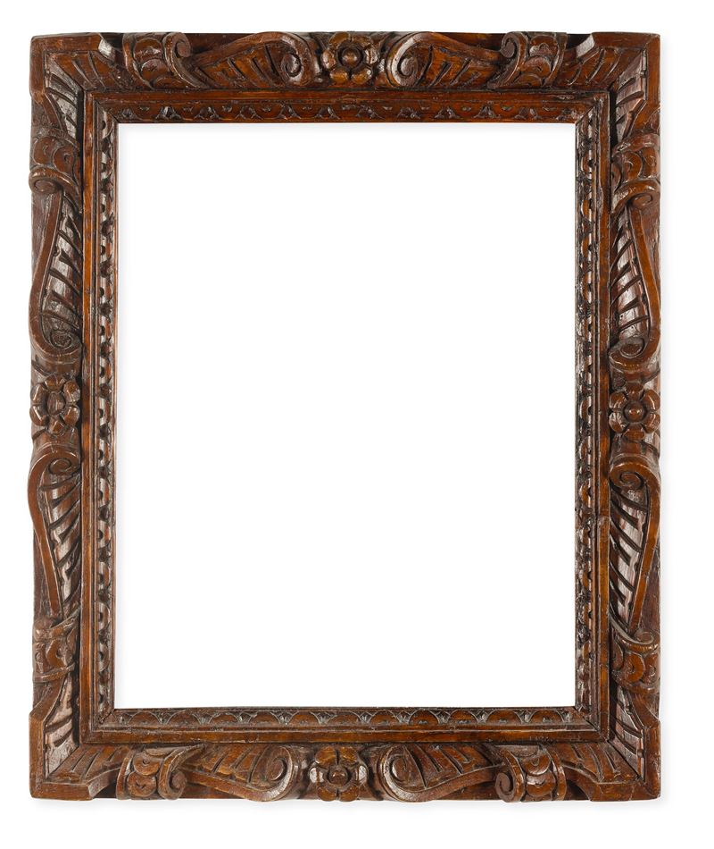 Cornice in legno intagliato di gusto sansovinesco. Italia XIX secolo  - Auction Antique Frames - Cambi Casa d'Aste