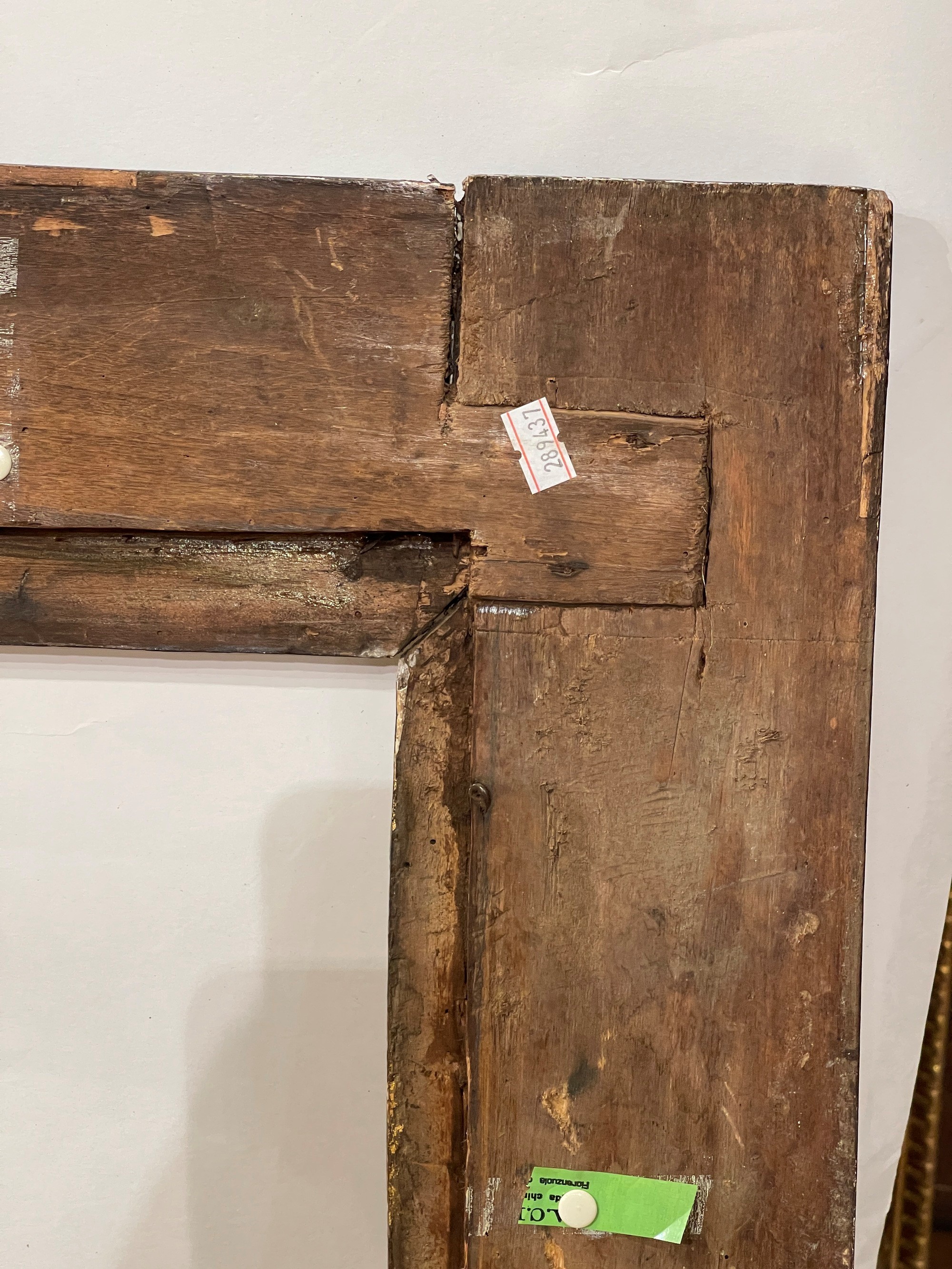 Cornice a Cassetta in Legno Ebanizzato. Toscana XVII-XVIII Secolo