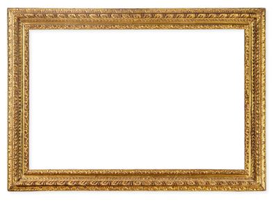 Cornice Intagliata e Dorata a Tre Ordini di Intaglio. XVIII Secolo