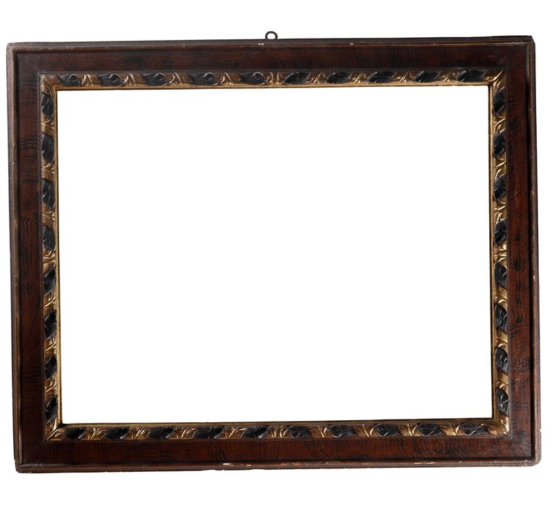 Cornice a cassetta in legno laccato. Italia XVII secolo  - Auction Antique Frames - Cambi Casa d'Aste