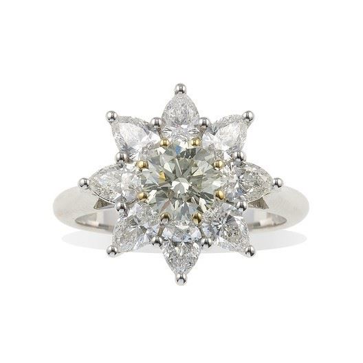 Fancy light yellow diamond ring. Gemmological Report G.I.A. n. 1206566404