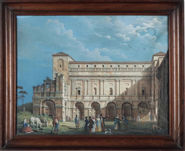Scuola marchigiana della fine del XVIII secolo Veduta della Villa Imperiale di Pesaro
