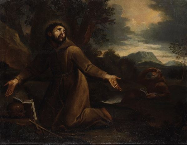 Scuola del XVII secolo Estasi di San Francesco