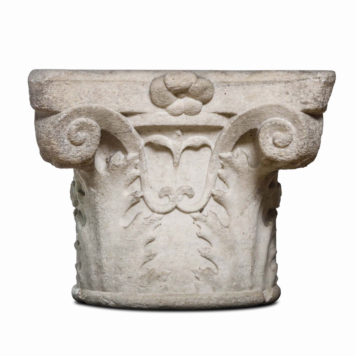 Due Capitelli Compositi. Lapicida Rinascimentale, Italia XV-XVI Secolo
