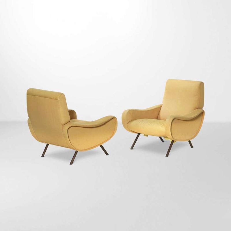 Marco Zanuso : Due poltrone mod. Lady  - Asta Design Lab - Cambi Casa d'Aste
