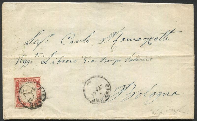1861, Toscana, uso dei francobolli di Sardegna dal 1 Gennaio 1861  - Auction Postal History and Philately - Cambi Casa d'Aste