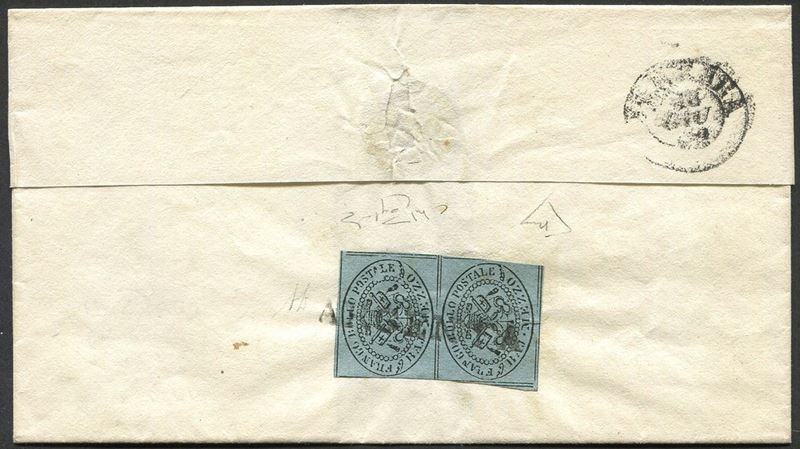 1859, Romagne, francobolli di Pontificio usati nelle Romagne,  - Asta Storia Postale e Filatelia - Cambi Casa d'Aste