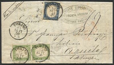 1860, Napoli, Dittatura Garibaldina, Comunicazioni Postali con il Regno di Sardegna
