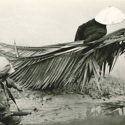 Senza Titolo (vietnam, un Prigioniero Trascina Foglie di Palme per Costruire Capanne)