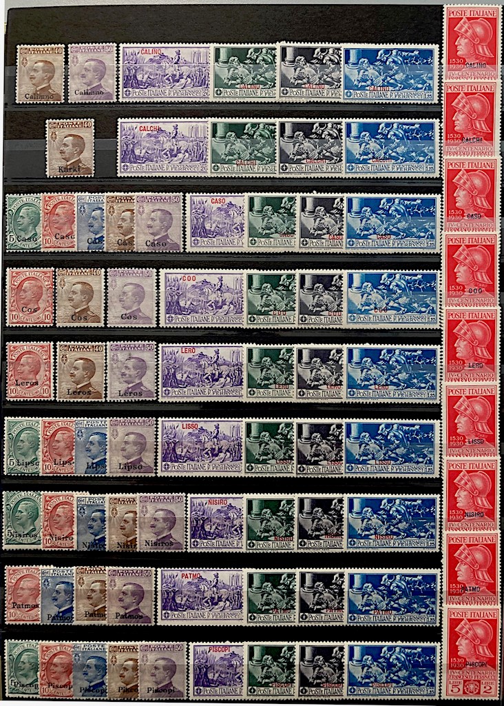 1874/1938, Colonie Italiane, Due Grandi Classificatori con Numerose Serie Nuove con t.L., Occupaz...