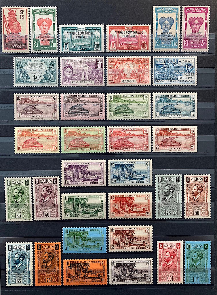 1907/1958, Colonie Francesi: Cameroun (1921/1953); Gabon (1922/1933); Moyen Congo (1907/1933); Ou...