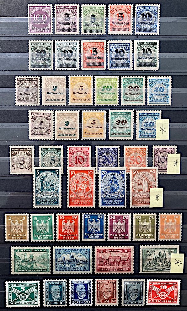 1919/1945, Repubblica di Weimar (1919/1920); Terzo Reich (1933/1945) + P. Aerea, Francobolli di S...