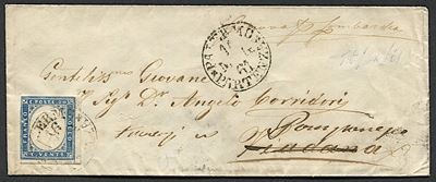 1861, Sicilia, Lettera da Palermo per Viadana del 16 Maggio 1861, Rispedita a Pomponesco