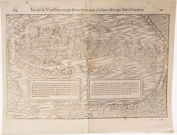 Munster Sebastian (1488-1552) La citè de Venise tres ample martitime, avec plusieurs isles qui sont à l'environ... Metà secolo XVI