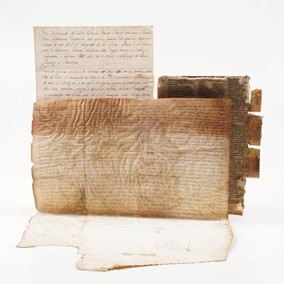 Manoscritto Frammento di Manoscritto Pergamenaceo del Secolo XIV-XV