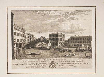 Marco Sebastiano Giampiccoli (1737-1809) Veduta del Ponte di Rialto... Venezia, (1775, 1776, 1882...