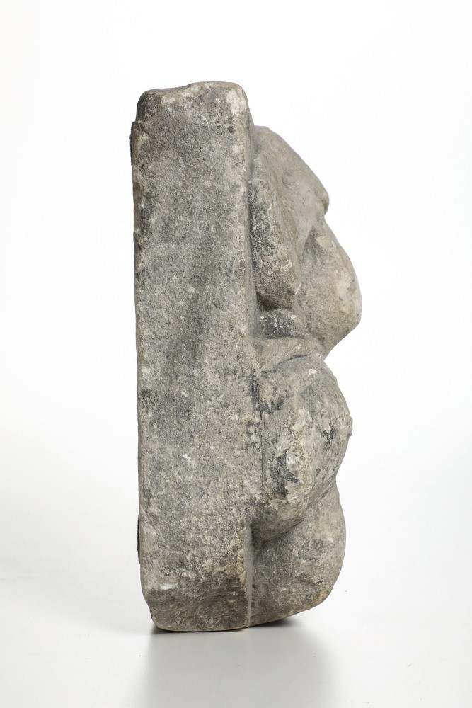 Scultore Tardo Manierista."testa di Sibilla", Pietra