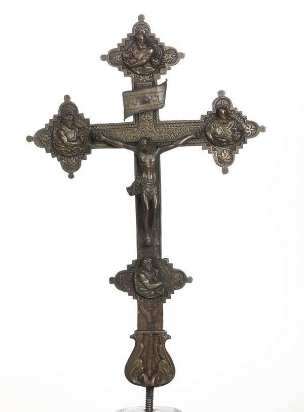Antica croce astile. Area veneta, probabilmente XVII secolo