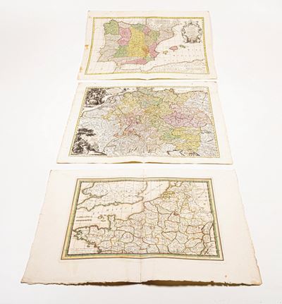 Lotter Tobias 13 Grandi Carte Geografiche... Sec. XVIII