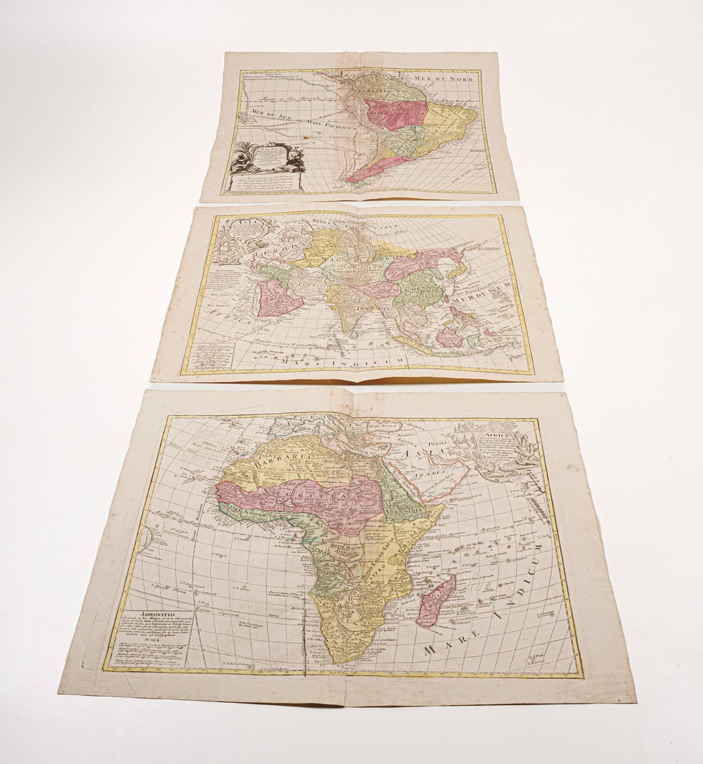Lotter Tobias 13 Grandi Carte Geografiche... Sec. XVIII