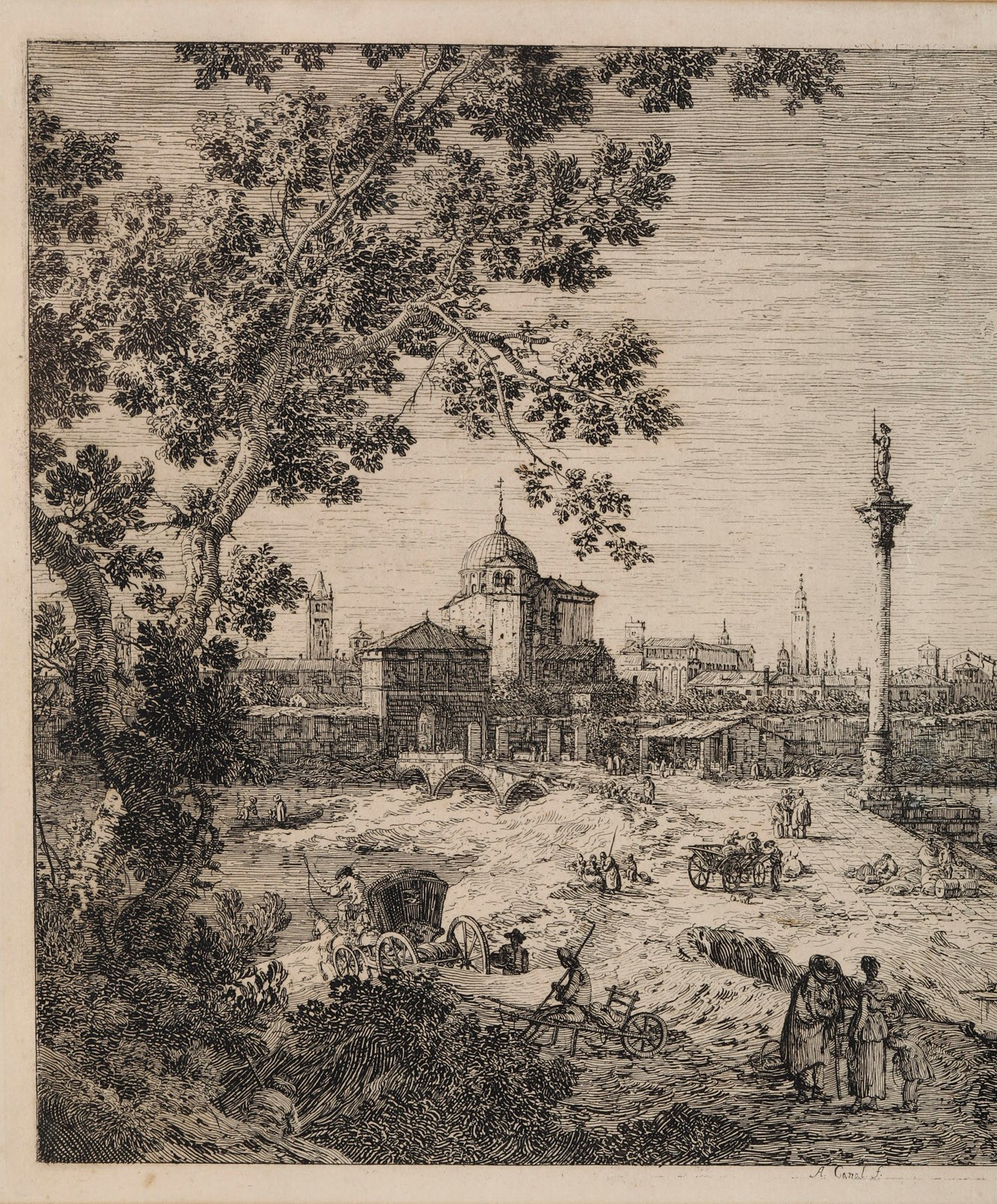 Giovanni Antonio Canal Detto Canaletto (1697-1768) Veduta Fantastica di Padova. Venezia, Pasquali...